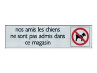 Pickup - Plaque de signalisation - 165 x 44 mm - chiens interdits