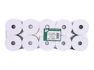 Exacompta - 10 Bobines offset - rouleaux calculatrices - 74 x 70 x 12 mm