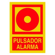 Señal fotoluminiscente pvc 1mm "pulsador alarma"
