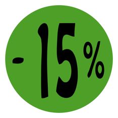 Cartel cartulina "-15%"