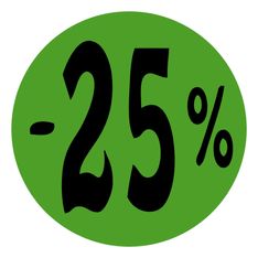 Cartel cartulina "-25%"