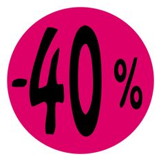 Cartel cartulina "-40%"