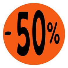 Cartel cartulina "-50%"