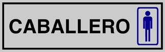 Placa aluminio adhesiva "caballero"