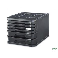 Modulo de 6 cajones opacos negro