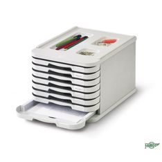 Modulo de 8 cajones opacos gris