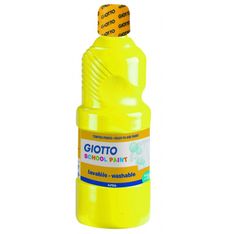 GIOTTO SCHOOL - Peinture - peinture à tempera - jaune primaire - extra-fine - 500 ml