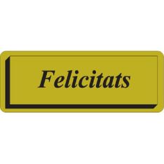 300 etiquetas adhesivas tinta oro felicitats