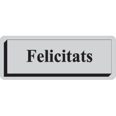 300 etiquetas adhesivas tinta plata felicitats