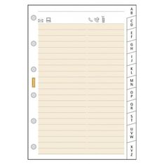 Indice alfabetico cartulina finocam 602