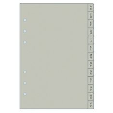 Indice alfabetico plastico 8 pestanas finocam 400