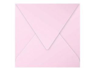 Pollen - Enveloppe - commercial - 165 x 165 mm - en pointe - côté ouvert - imprimable - rose dragée - pack de 20