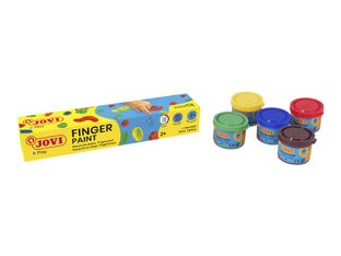 JOVI - Jeu de peinture pour doigts - 5 parties - 5 couleurs assorties - 35 ml