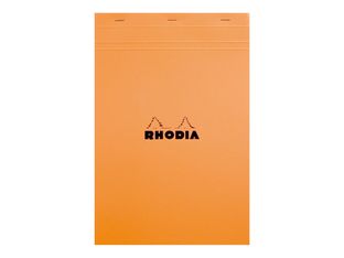 Rhodia - Pack de 5 Blocs notes - A4 + - 80 pages - petits carreaux - 80g - orange