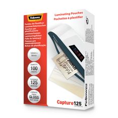 Fellowes Laminating Pouches - 125 micrones - paquete de 100 - 54 x 86 mm bolsas para laminación