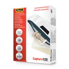 Fellowes - 100 pochettes de plastification (65 x 95 mm) - 125 microns - brillantes 