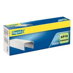 Rapid - Boîte de 5000 Agrafes SP19 (6 mm) - jusqu'à 20 feuilles - acier galvanisé
