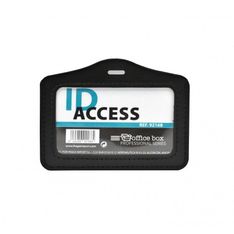 Identificador simil piel para tarjetas apaisado negro