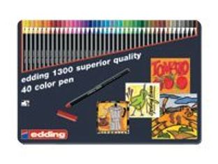 edding 1300 - Feutre - couleurs assorties - encre à l'eau - 3 mm (pack de 40)