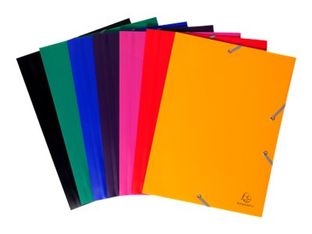 Exacompta Opaque - Carpeta de 3 solapas - para A4 - capacidad: 150 hojas - colores variados