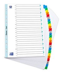 Oxford StrongLine - Intercalaire 26 positions A à Z - A4 Maxi - carte blanche