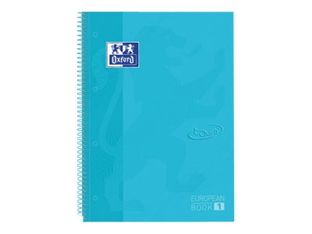 Oxford Touch' - European book - encuadernado espiral - A4+ - 80 hojas / 160 páginas - cuadriculado - 4 taladros - azul pastel