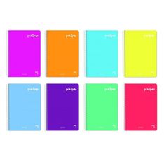 Cuaderno espiral folio polipac 80 hojas 4x4 colores surtidos