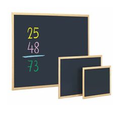 Pizarra negra marco madera 40x60