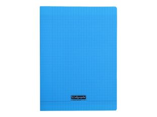 Calligraphe 8000 - Cahier polypro 24 x 32 cm - 140 pages - grands carreaux (Seyes) - bleu