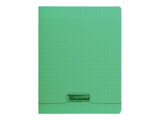 Calligraphe 8000 - Cahier polypro 24 x 32 cm - 140 pages - grands carreaux (Seyes) - vert