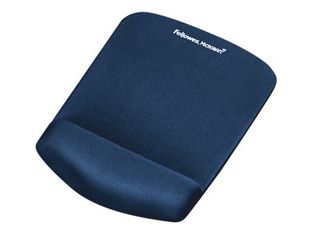 Fellowes PlushTouch - Alfombrilla de ratón con apoyamuñecas - azul