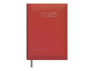 Dohe LISBOA - Agenda - 2025 - página de día - 140 x 200 mm - 336 páginas - papel coloreado - tapa roja - leatherette covered cardboard