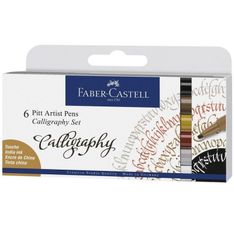 Estuche 6 rotuladores pitt artist pen calligraphy