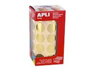 APLI kids - Adhésif décoratif - cercle - 2 cm de diamètre - or métallisé - permanent