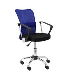 Silla cardenete respaldo malla azul asiento negro