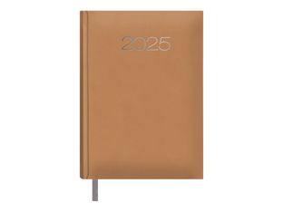 Dohe LISBOA - Agenda - 2025 - página de día - 140 x 200 mm - 336 páginas - papel coloreado - cubierta camel - leatherette covered cardboard