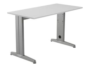 Rocada METAL - Mesa - rectangular - gris - gris, RAL 9006 base