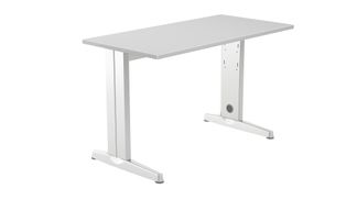 Mesa de oficina serie metal 120x60 blanco - gris