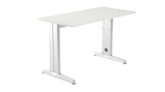 Mesa de oficina serie metal 120x60 blanco - blanco