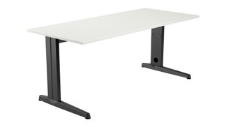 Mesa de oficina serie metal 160x80 antracita - blanco