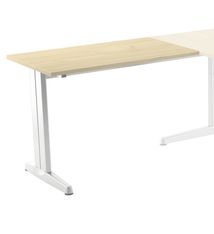 Ala para mesa de oficina serie metal 100x60 blanco-haya