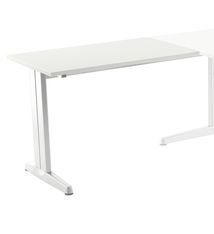 Ala para mesa de oficina serie metal 100x60 blanco-blanco