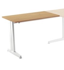 Ala para mesa de oficina serie metal 100x60 blanco-roble