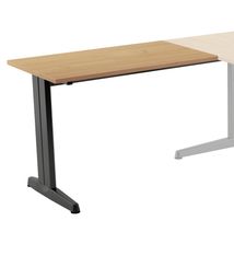 Ala para mesa de oficina serie metal 100x60 antracita-roble