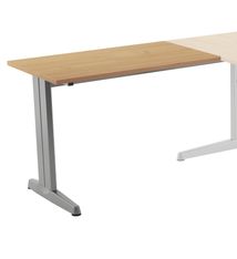 Ala para mesa de oficina serie metal ajustable en altura100x60 aluminio  roble -precio