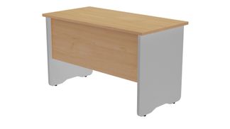 Mesa de oficina serie work 120x60 aluminio - roble