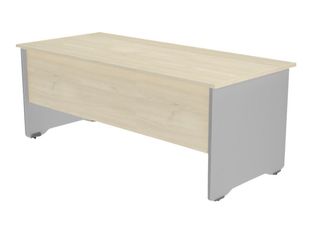 Rocada Work - Mesa - rectangular - verde haya - aluminio base