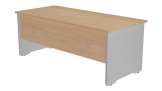 Mesa de oficina serie work 160x80 aluminio - roble