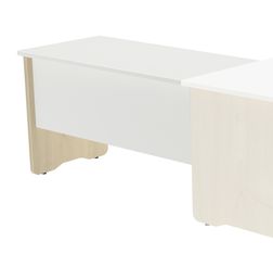 Ala para mesa de oficina serie work 100x60 roble - blanco