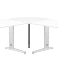 Mesa angulo 90 blanco para mesa de oficina serie work-metal aluminio-blanco